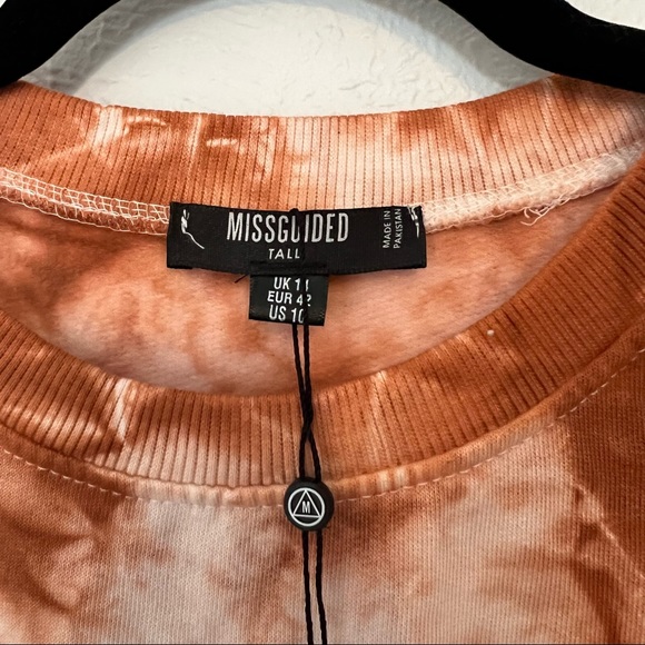 Missguided Tall Orange Tie Dye Crewneck - Picture 7 of 7